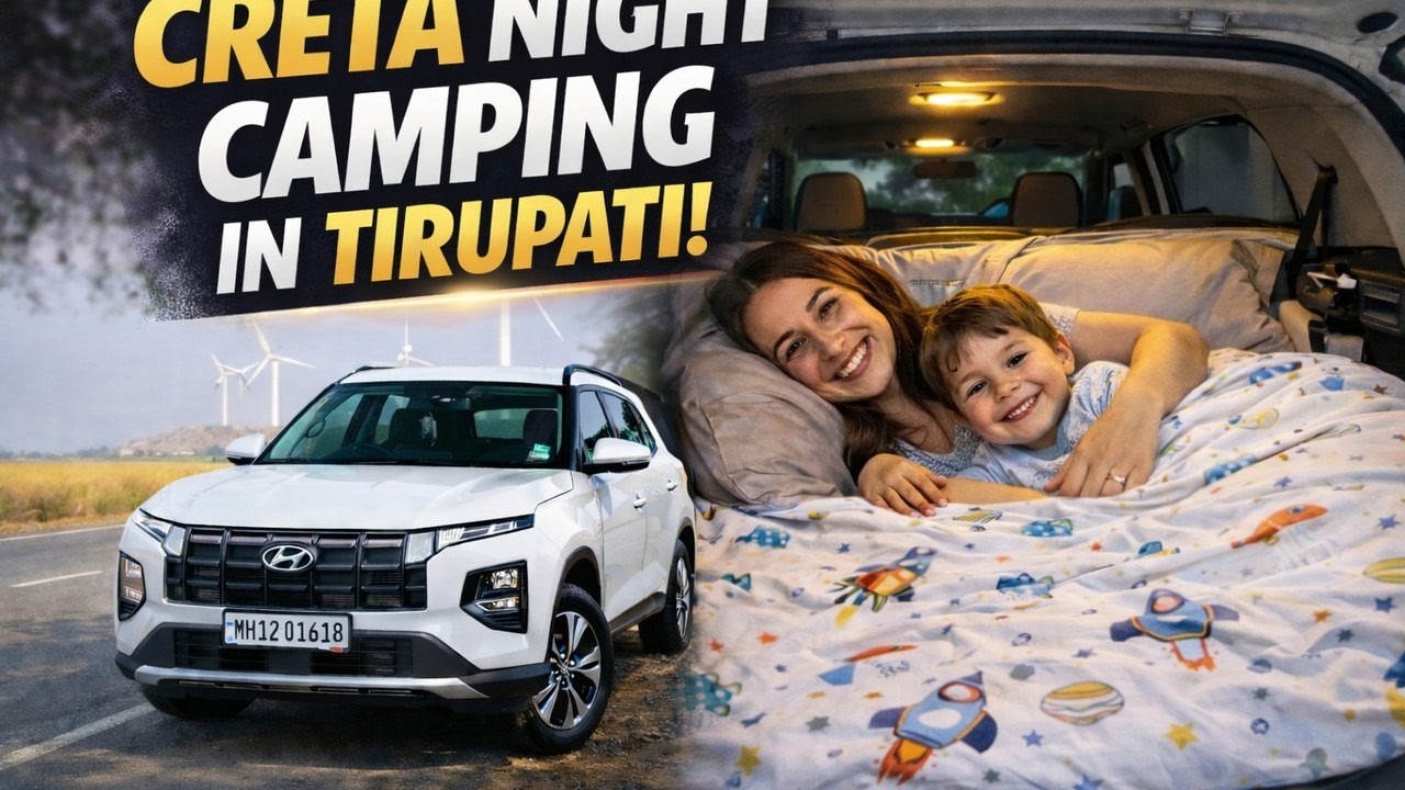 Creta Bed Setup And Night Camping in Tirupati | Full Car Bed Setup + Experience #creta2025 #creta