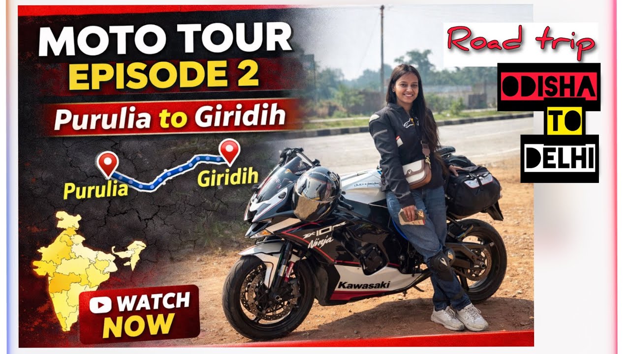 Ep-2 Purulia to Giridih on Kawasaki ZX-10R 🏍️ | Odisha to Delhi Ride | Meets Real India | Day-6