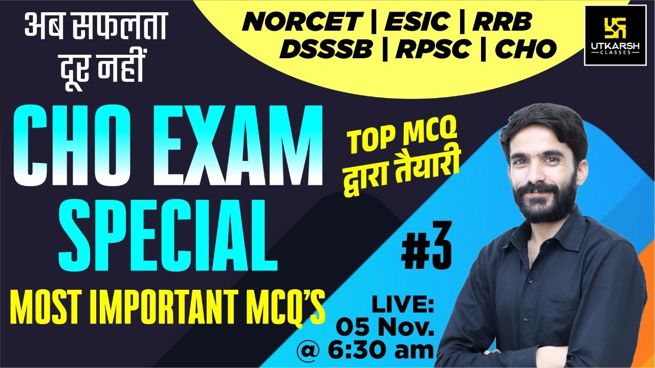 Rajasthan CHO || Special Class #3 ||  Most Important Questions || By Raju Sir