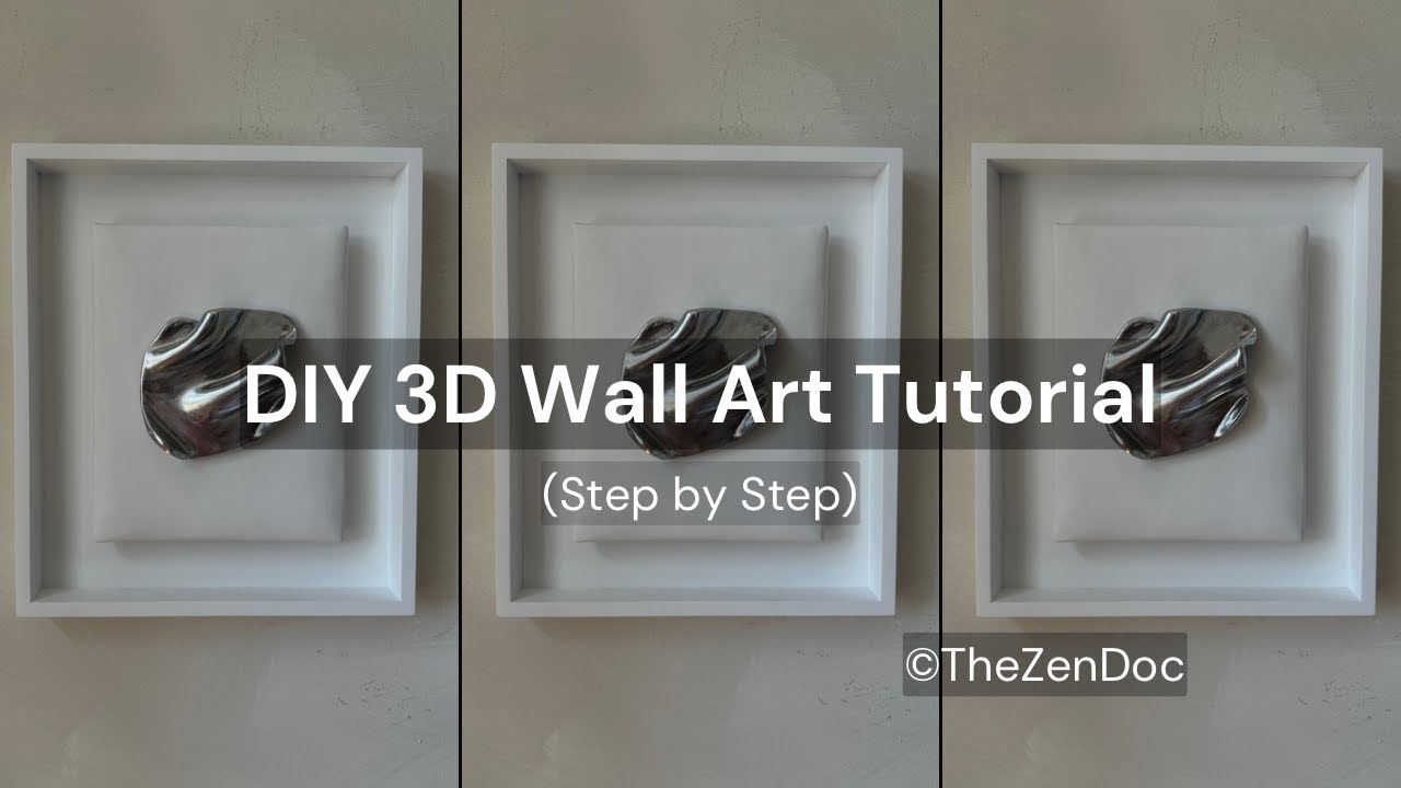 How To DIY 3D Clay Art | Air Dry Clay Art on Canvas Tutorial