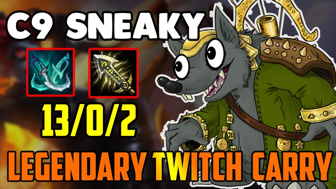 C9 Sneaky - LOL - [Twitch] Legendary Twitch 13 Kills Carry Game - Preseason 7