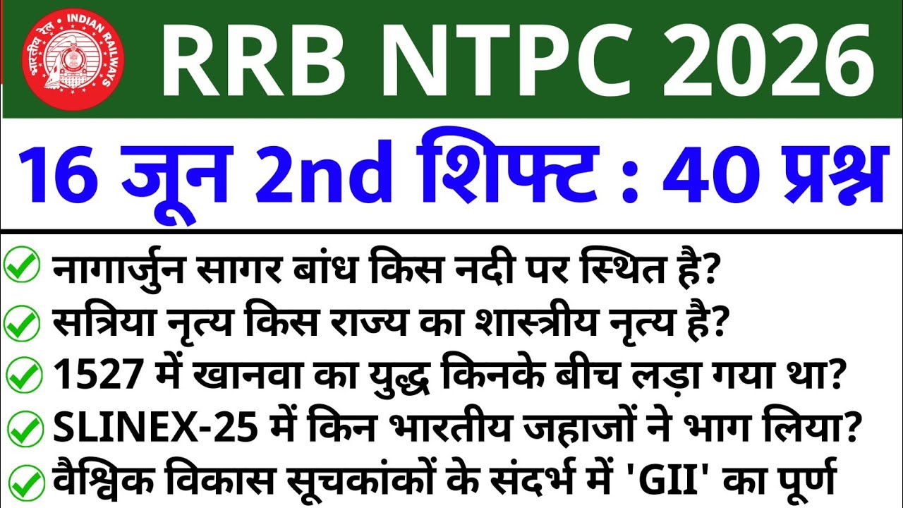 RRB NTPC Review 2nd Shift 16 June 2026 | RRB NTPC Exam Analysis today | RRB NTPC Exam Analysis 2026