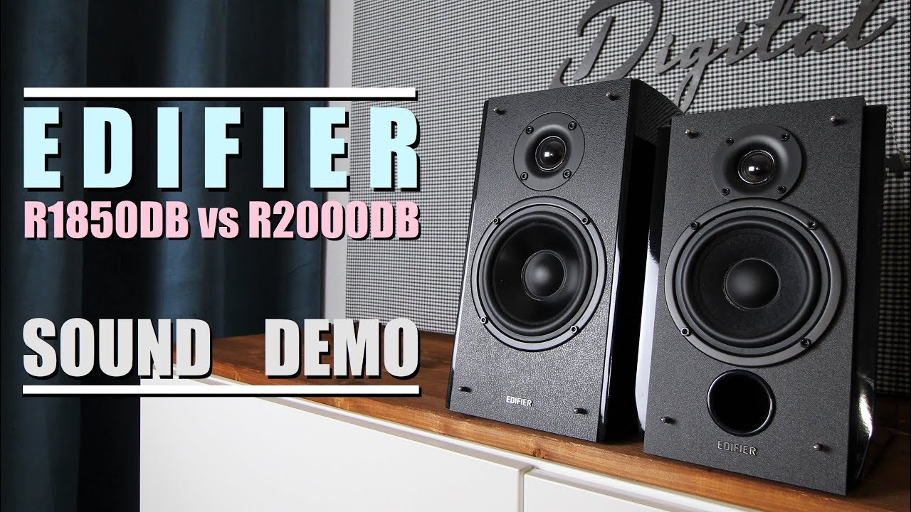 Edifier R1850DB vs Edifier R2000DB  ||  Sound Demo w/ Bass Test
