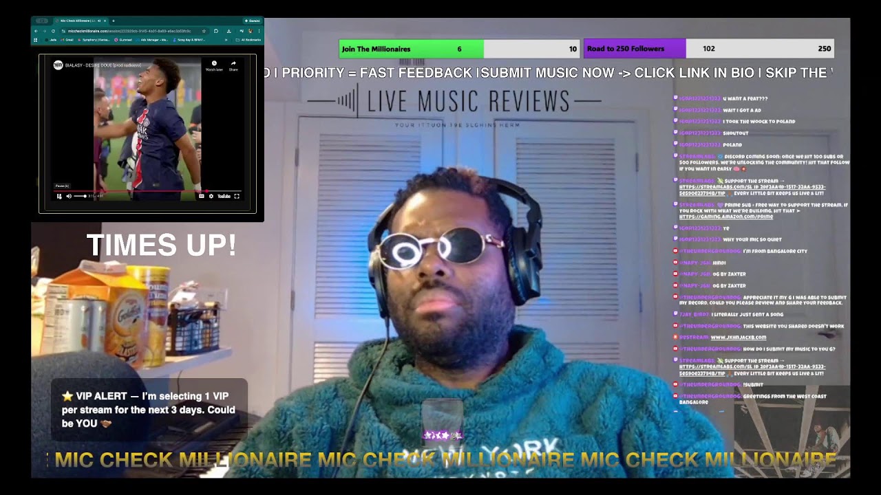 🎙️ Mic Check Millionaire LIVE with Jxhn Jacxb | Music Reviews 🔥 Submit Your Song Now!