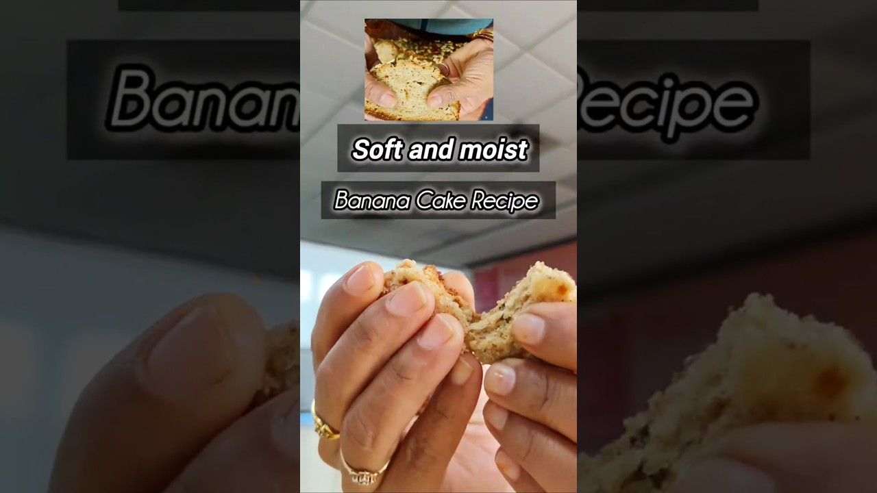 Soft & Moist Banana Cake Recipe | Eggless Banana Cake at Home | Easy Tea Time Cake #shorts #viral