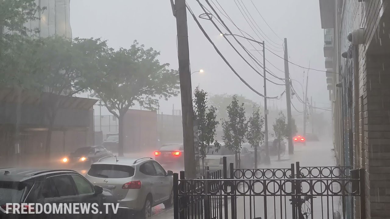 Hail, Thunderstorm and Lighting in NYC