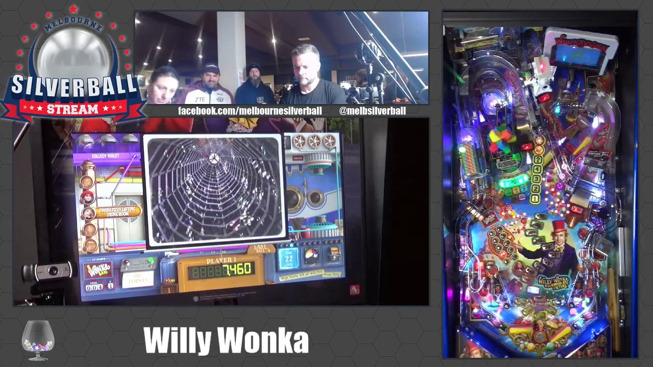 Willy Wonka from Jersey Jack Pinball gameplay stream