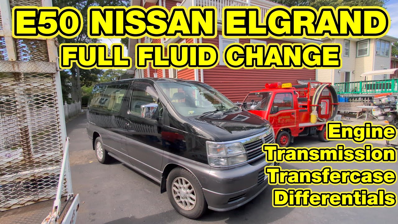 Полная замена жидкости в двигателе Nissan Elgrand E50: двигатель, трансмиссия, раздаточная коробк...