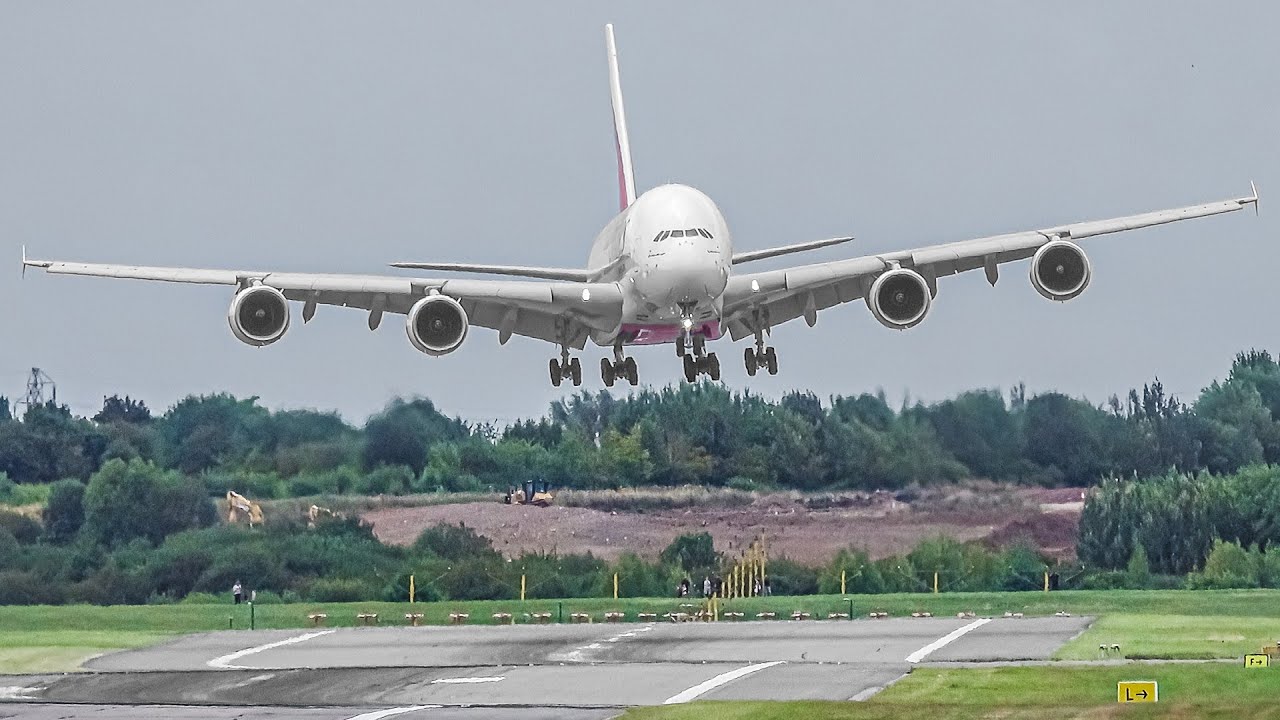 EPIC BAD WEATHER Plane Spotting UP CLOSE at Birmingham Airport [BHX/EGBB]