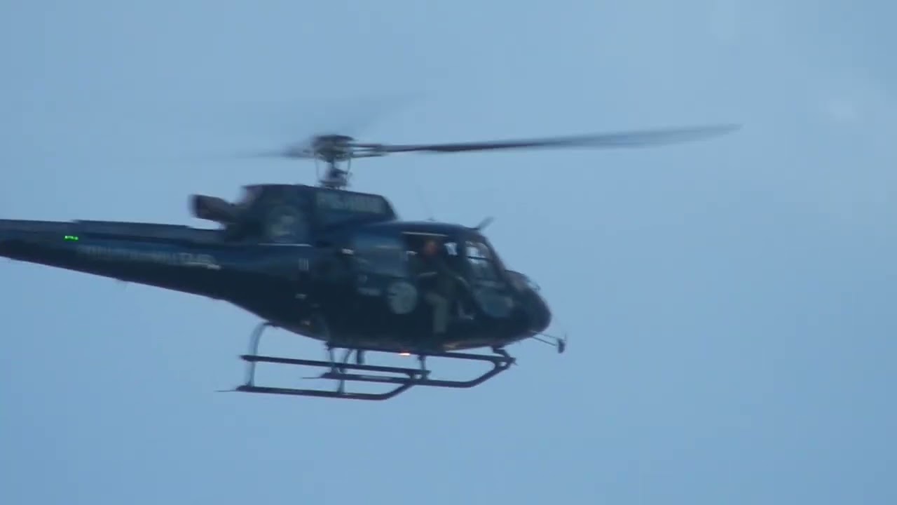 Passagem dos helicópteros da polícia militar de Goiás 