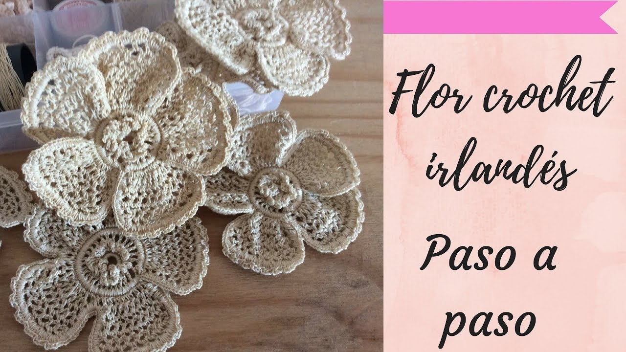 Tutorial flor crochet irlandes para vestido y blusa- Tejidocirculos