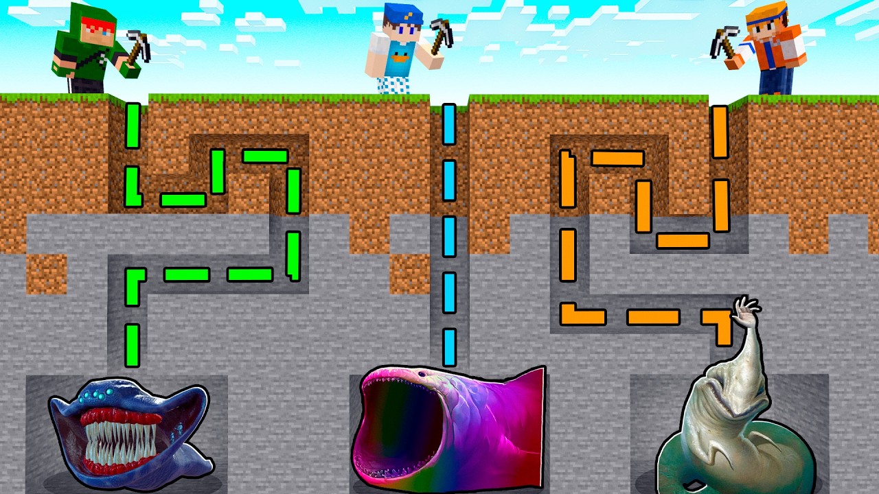 Trolei Com MONSTROS FAMOSOS AQUÁTICOS na BATALHA DE MOBS no Minecraft