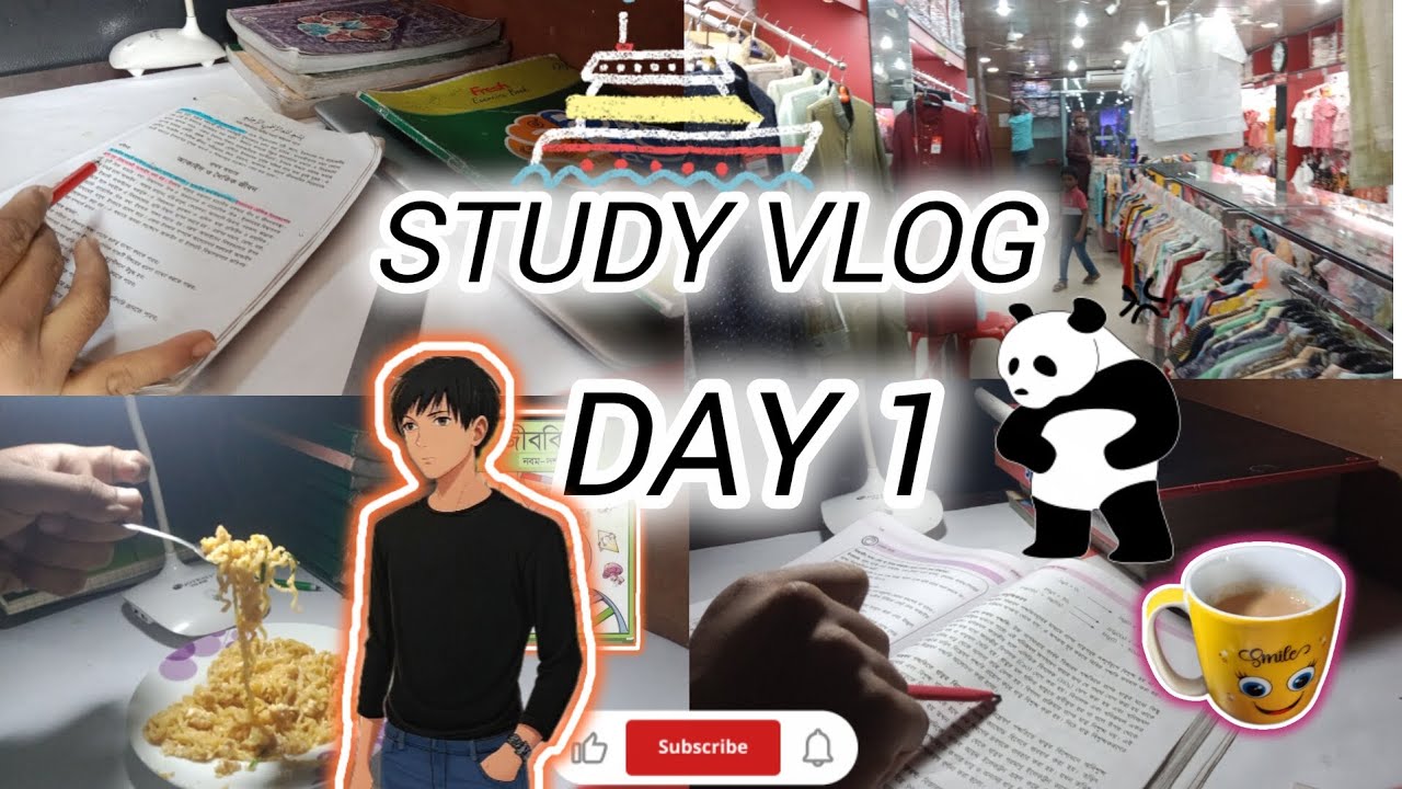 Study vlog day 1🏅#minivlog 🐼🐼  #studyroutine 🧐✨✨#ssc 2027✨✅