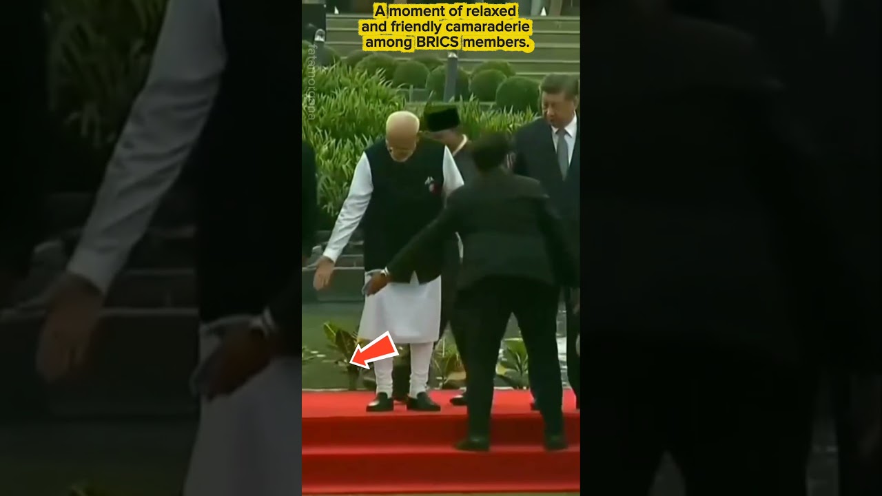 A moment of relaxed and friendly camaraderie among BRICS members#putin #brics #edit #shortvideo