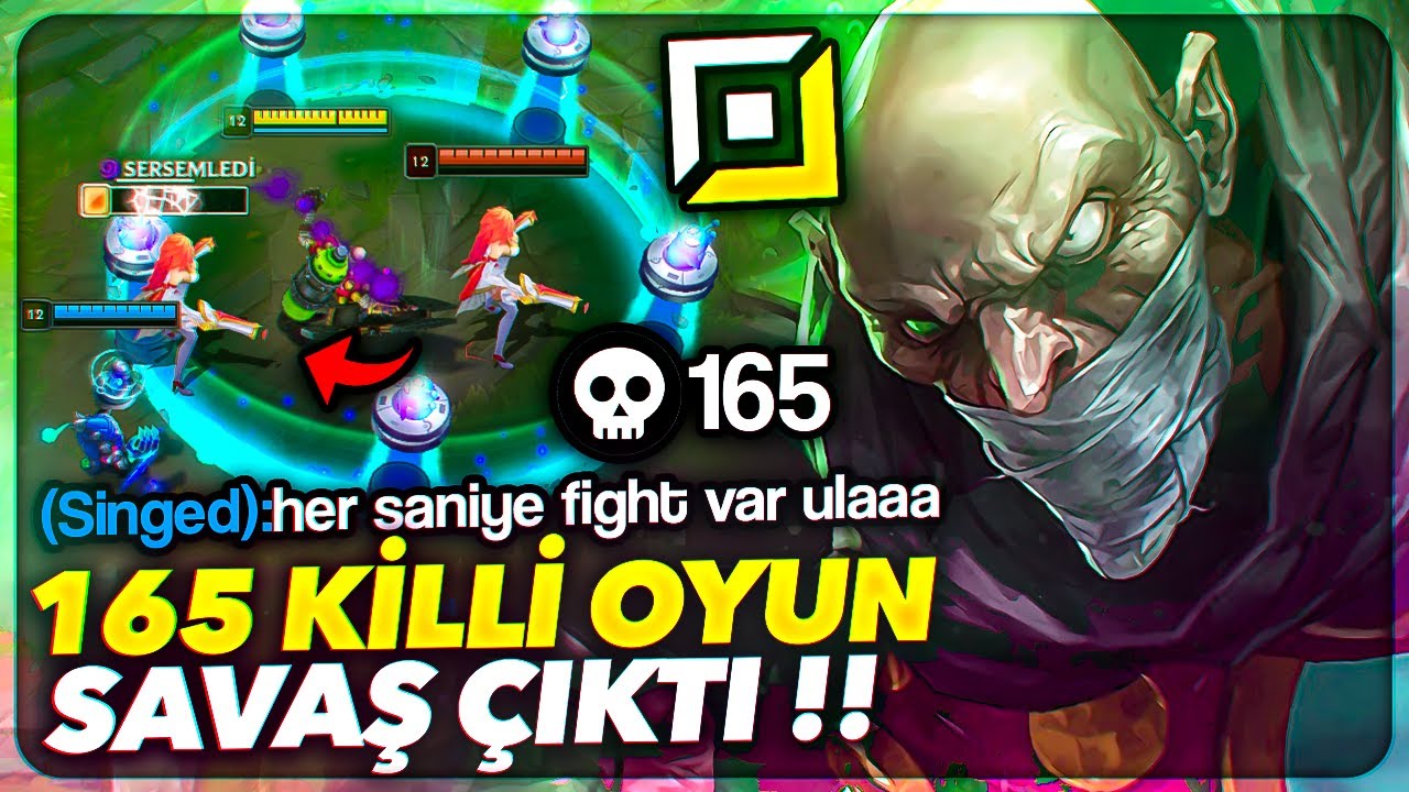 HER SANİYE FİGHT VAR !! 165 KİLL !! SİNGED ADC İLE YOKETTİM !! EFSANE MAÇ !! | Ogün Demirci