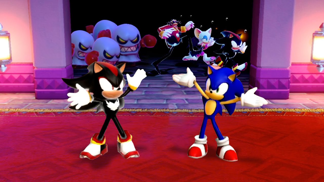 Super Mario Party Minigames - Shadow Vs Sonic Vs Amy Vs Dr. Eggman (Master Difficulty)