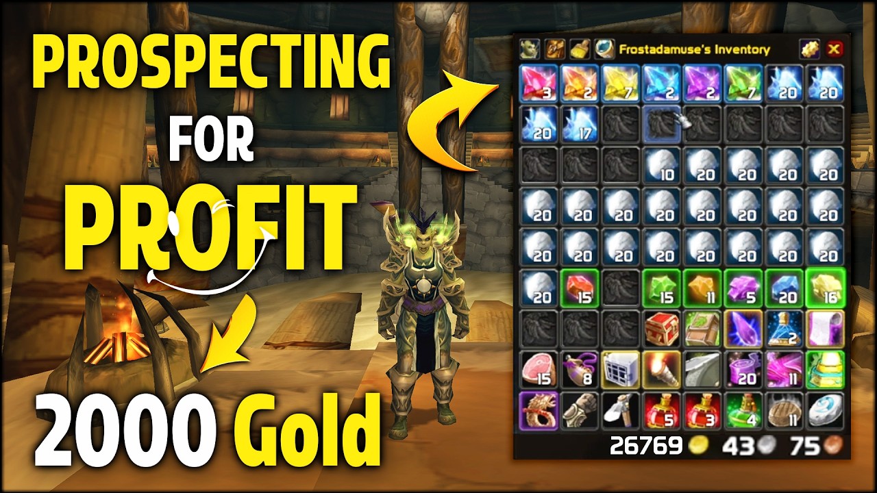 Prospecting 2000 Gold with Jewel Crafting so you dont have to