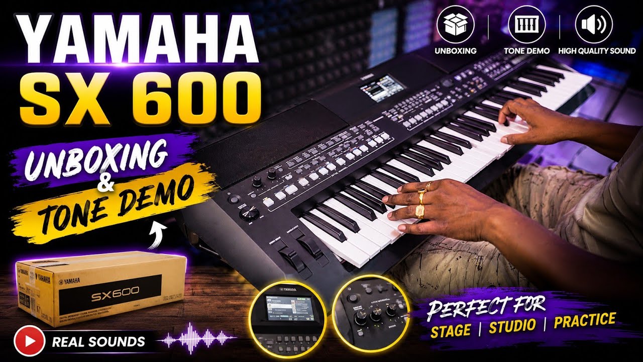 Yamaha psr sx 600 Keyboard unboxing and Sound Demo | Hindi |