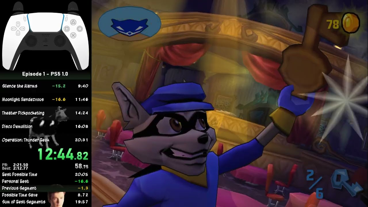 Sly 2 episode 1 ps5 (v1.0) speedrun in 20:05