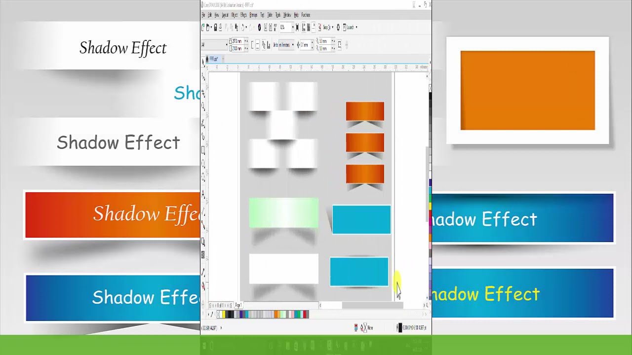 #394 | Shadow Effect | Drop Shadow | Basic CorelDraw in Hindi