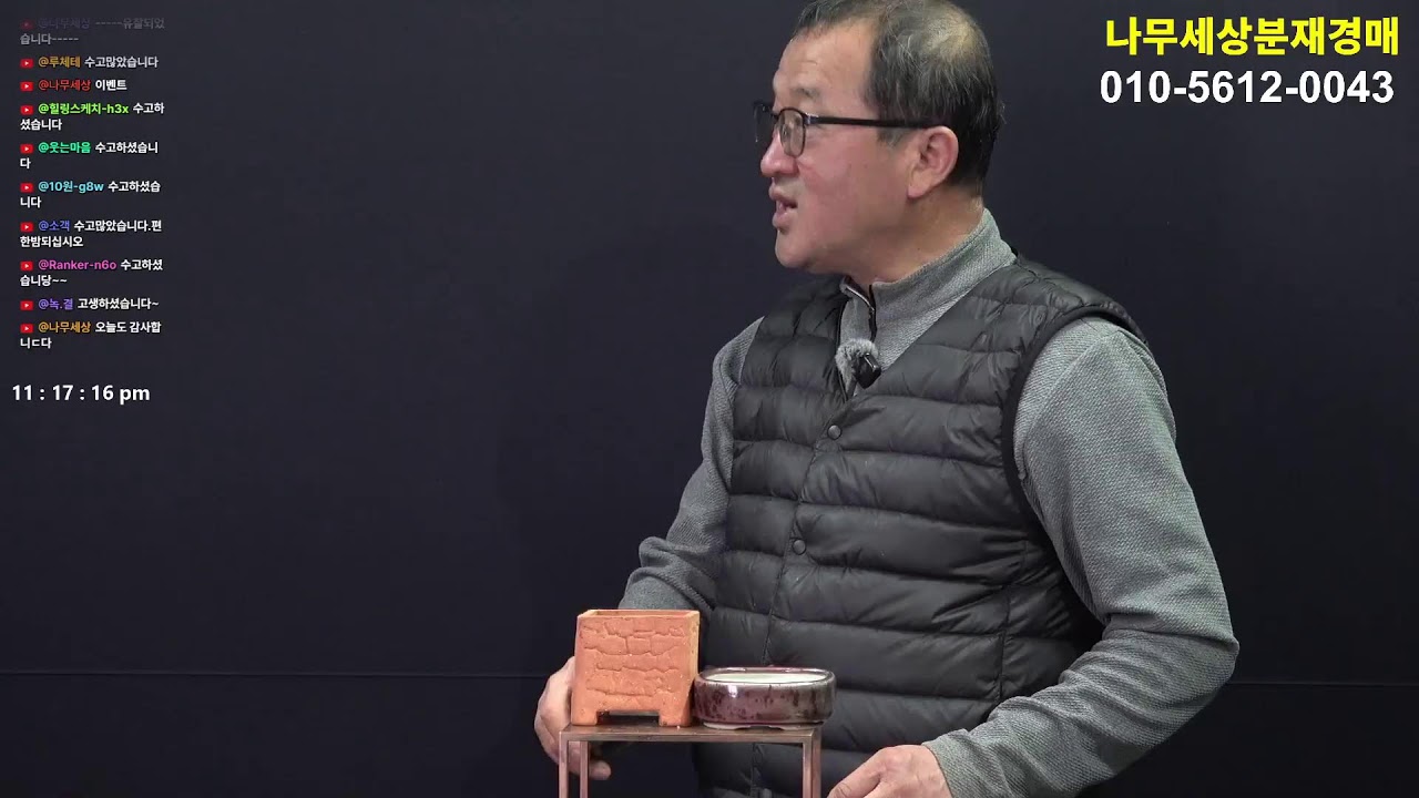나무세상님의 제 25회 라이브 분재 경매방송
