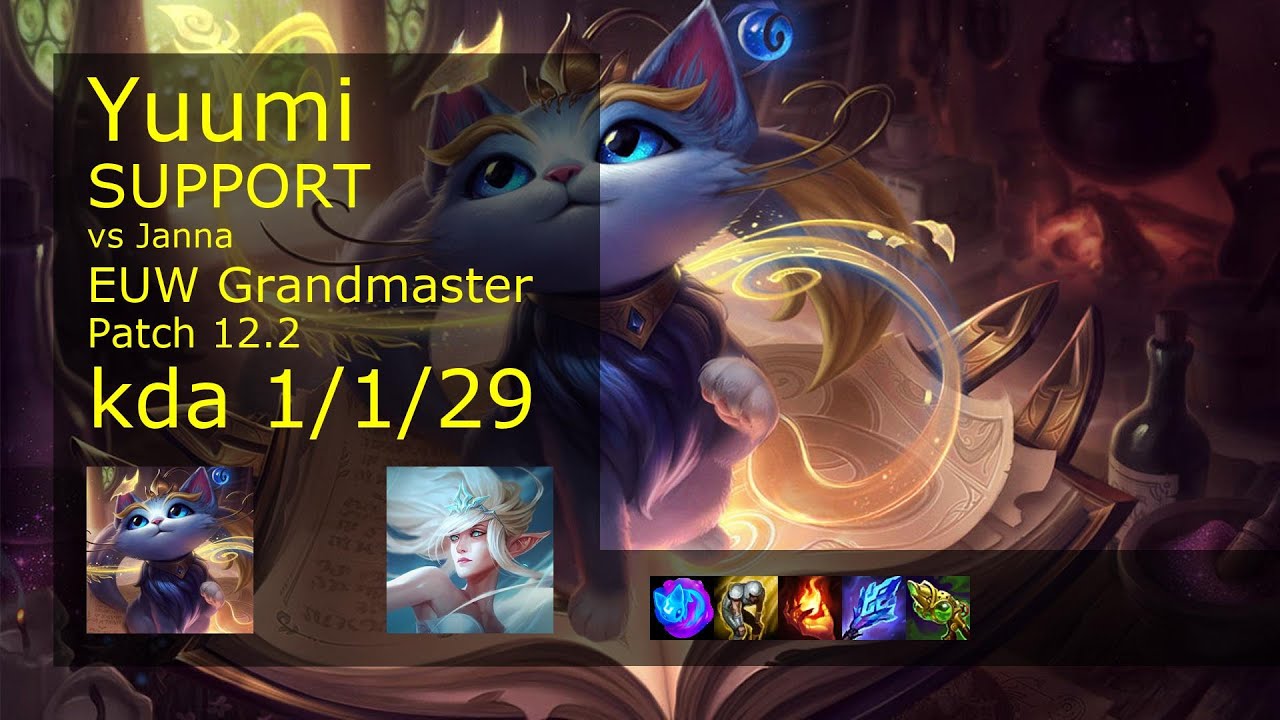 Yuumi Support vs Janna - EUW 1/1/29 Patch 12.2 Gameplay