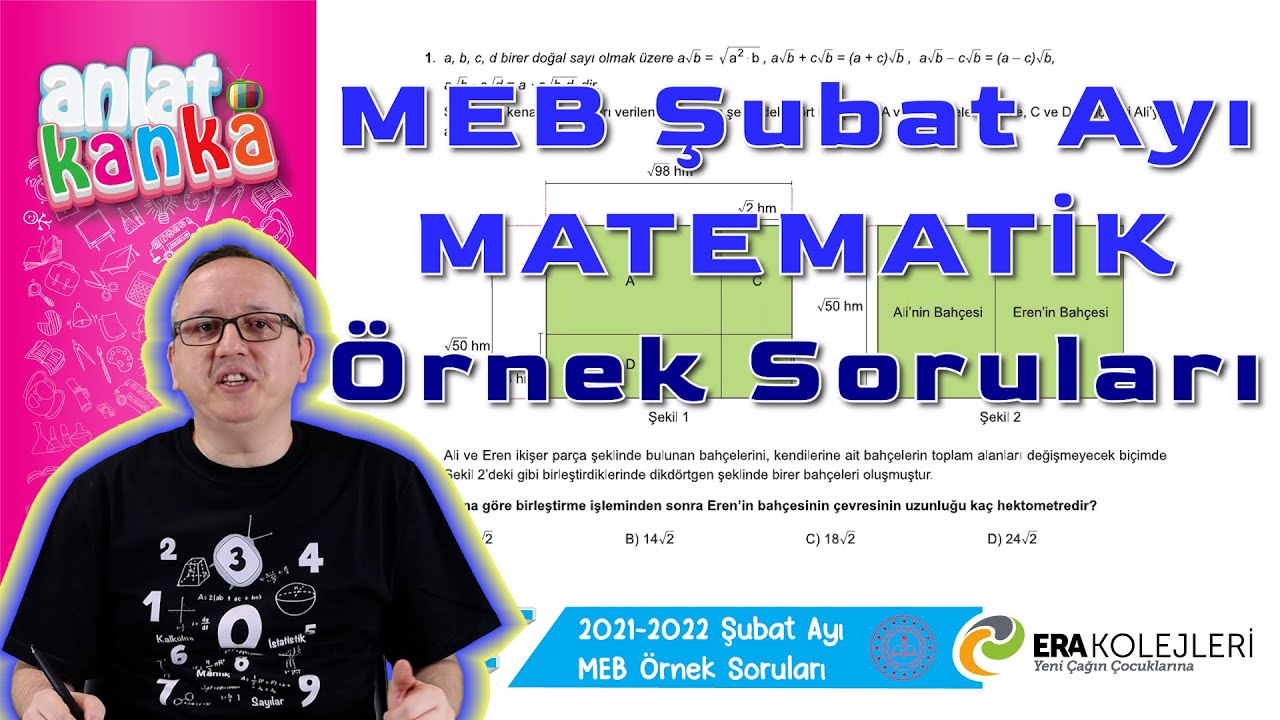 MEB ŞUBAT Ayı Örnek Sorular Matematik LGS 2022