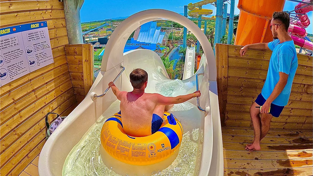 The Racer Water Slide at Frenzy Waterpark 🇫🇷