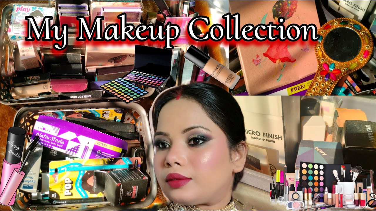 My Makeup Collection ✨ || Current Makeup Collection 2023/2024 || Makeup Storage Idea For Small Space