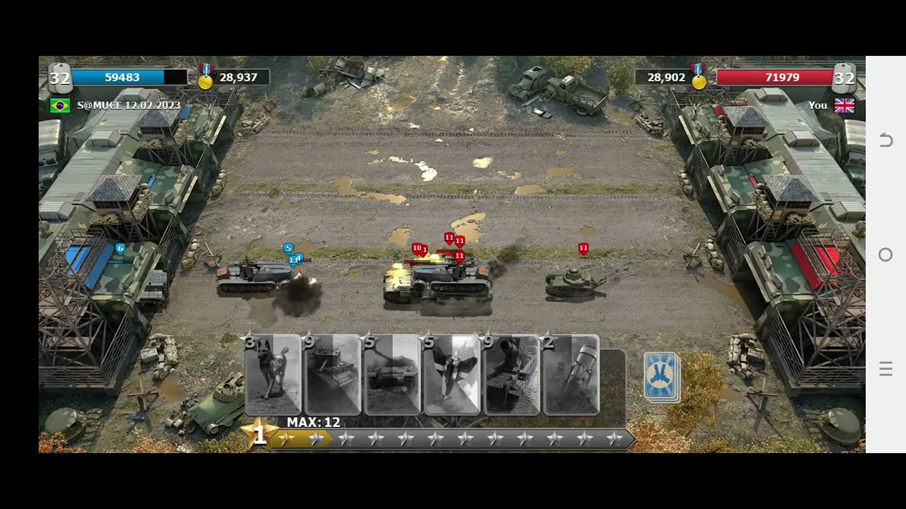 My strategy for winning In Trench Assault.