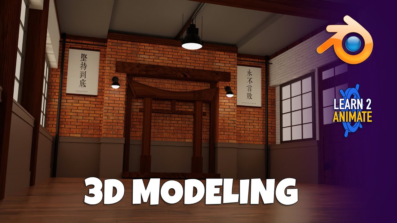 Blender 3D Modeling Tutorial for Beginners: Modeling a Traditional Dojo for 3D Animation!