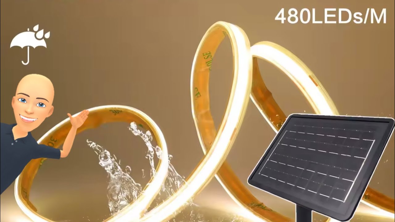 Ruban de LED solaire avec panneau solaire