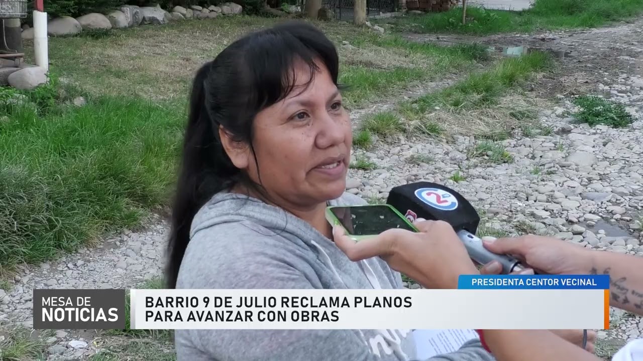 Falta de obras y vecinos que se autogestionan en el barrio 9 de Julio
