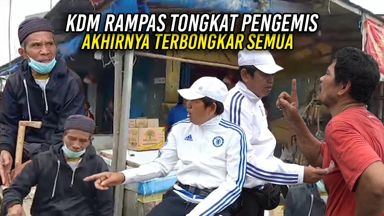SAAT BERESIN PASAR | KANG DEDI RAMPAS TONGKAT PENGEMIS BERMOTOR PNY ANAK 14 ORANG
