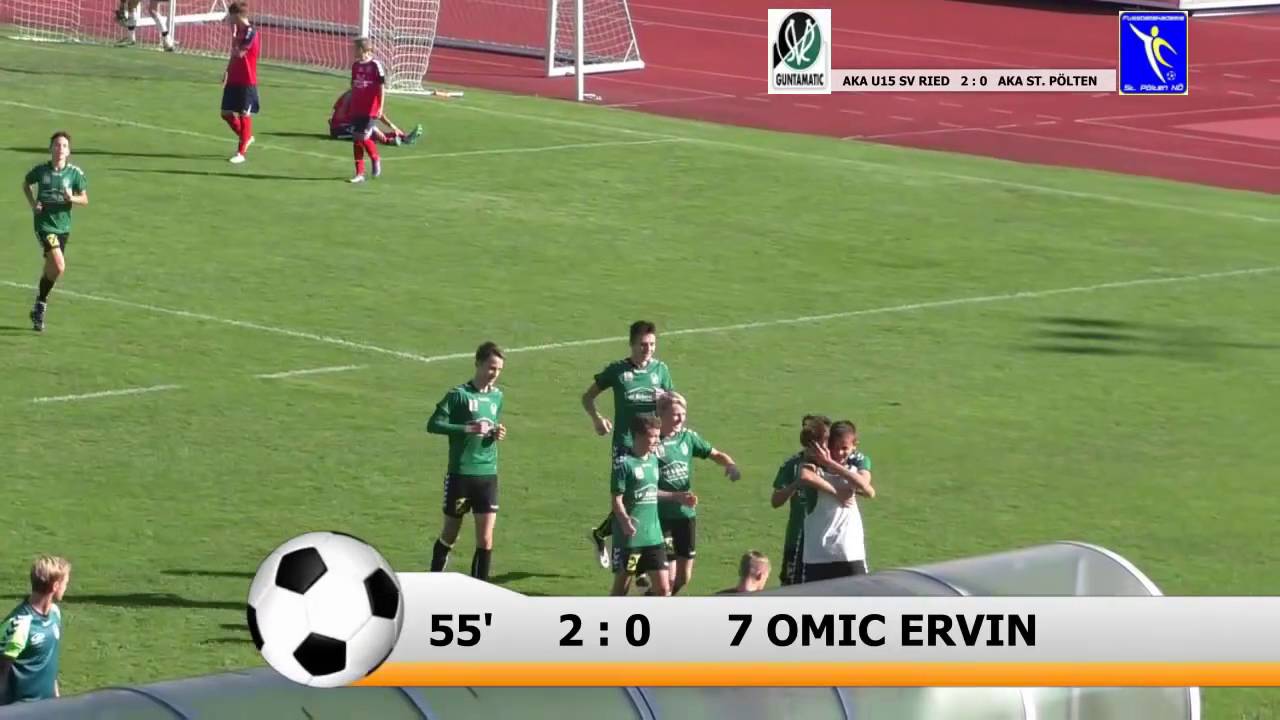 15.10.2016 Tore im MS Spiel AKA U15 SV Ried - AKA St  Pölten 2 : 2