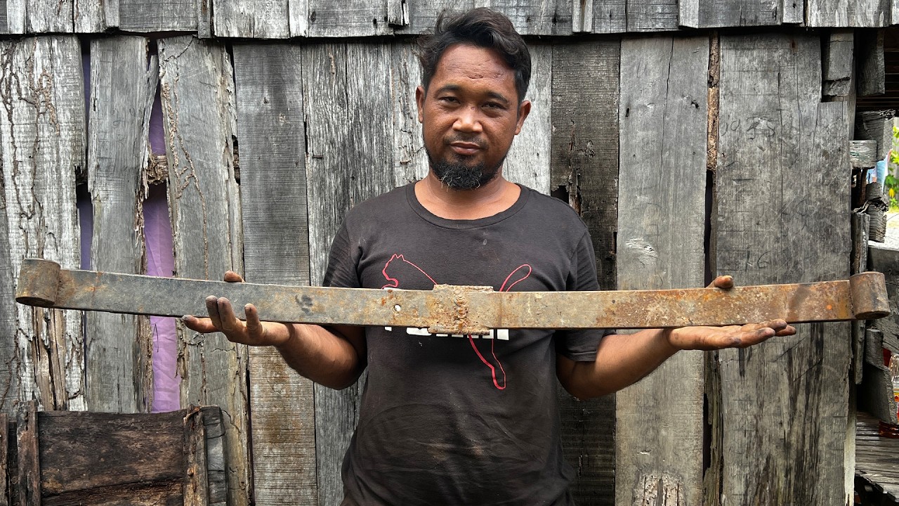 Knife Making - Forging A Powerful Cleaver From A Longest Leaf Spring