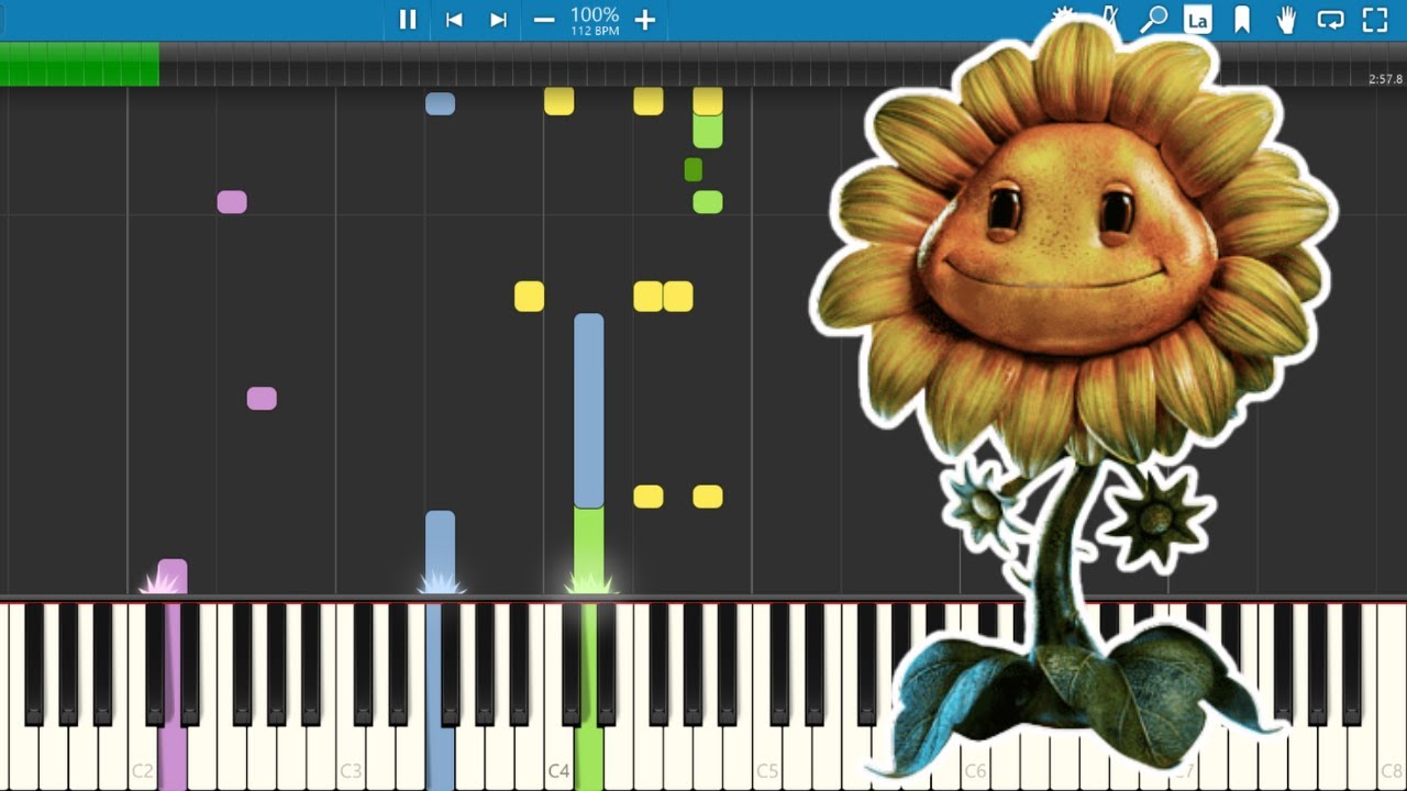 Garden Shuffle Piano [Plants vs. Zombies: Garden Warfare] (Synthesia)