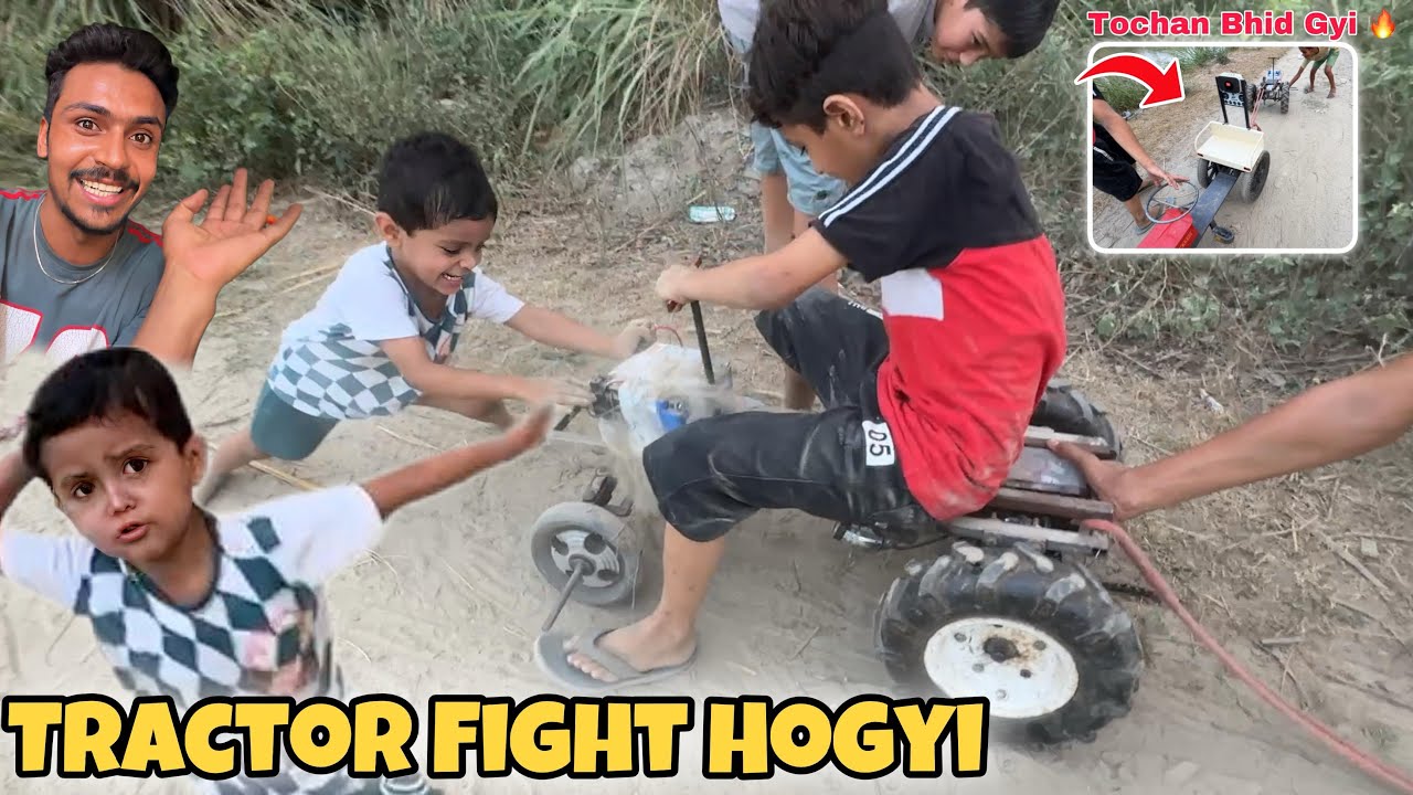 Vihu Ne EV Jhon Deere Ke Liye Fight Kar Di😱 Swaraj Se Neher Par Off Roading Tractor For Kids