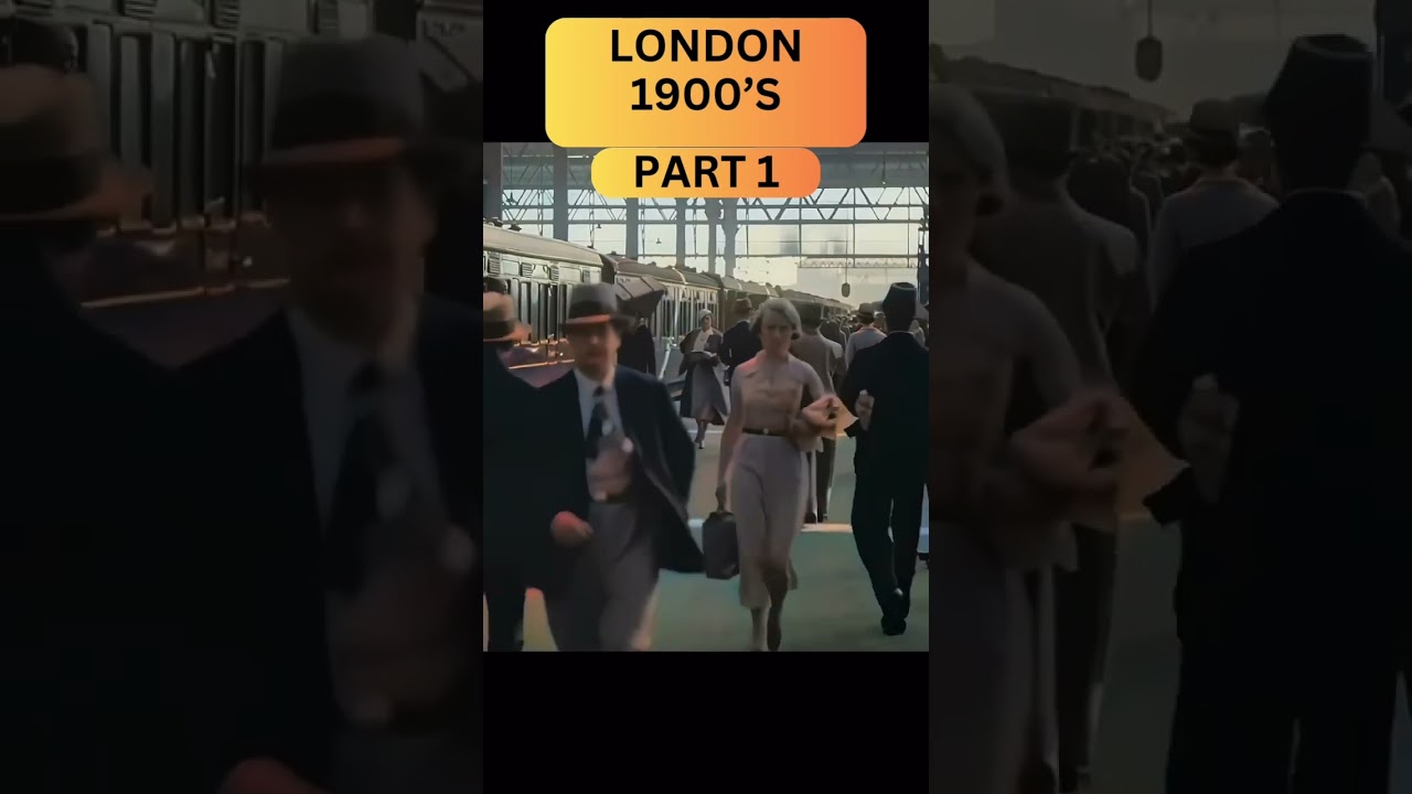 London 1900&rsquo;s railway station #history #colourised #oldfootage #shorts