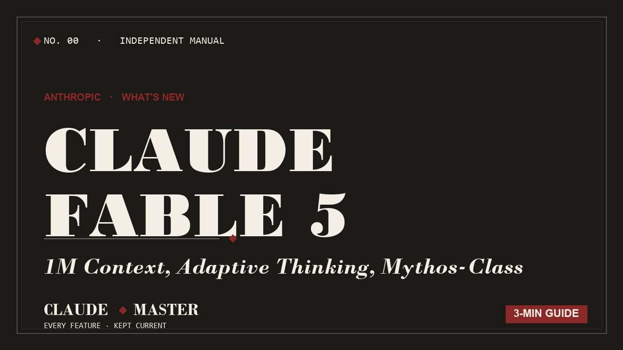 Claude Fable 5: 1M Context, Adaptive Thinking, Mythos-Class Power | Claude Master