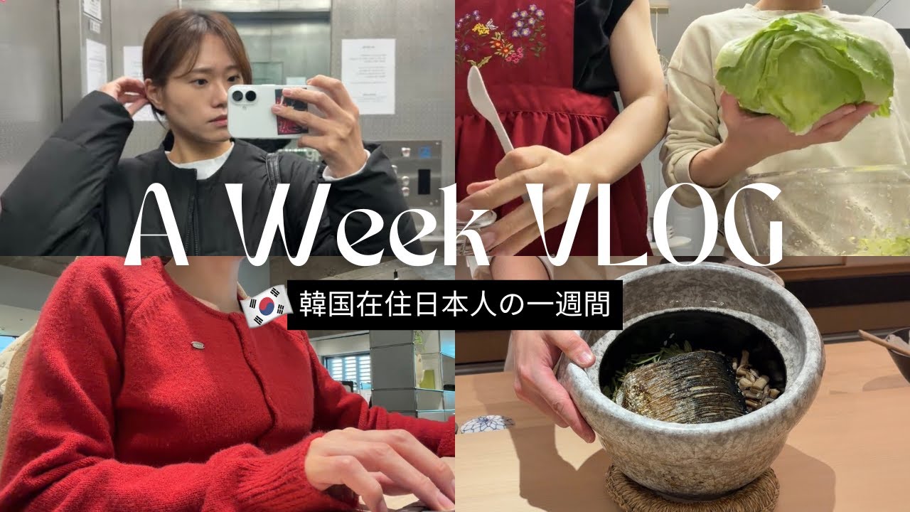 【VLOG】韓国で働く日本人の１週間VLOG👩🏻‍💻| 出勤, 自炊, 週末デート🍂 | おすすめ日本食おまかせ🍚