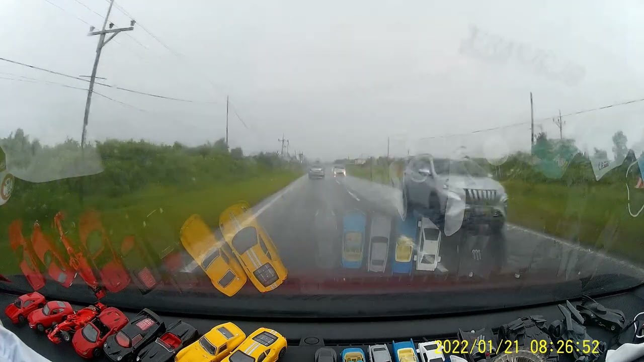 Drive Mukah Town to MPG, Morning Rain, 21 01 2022