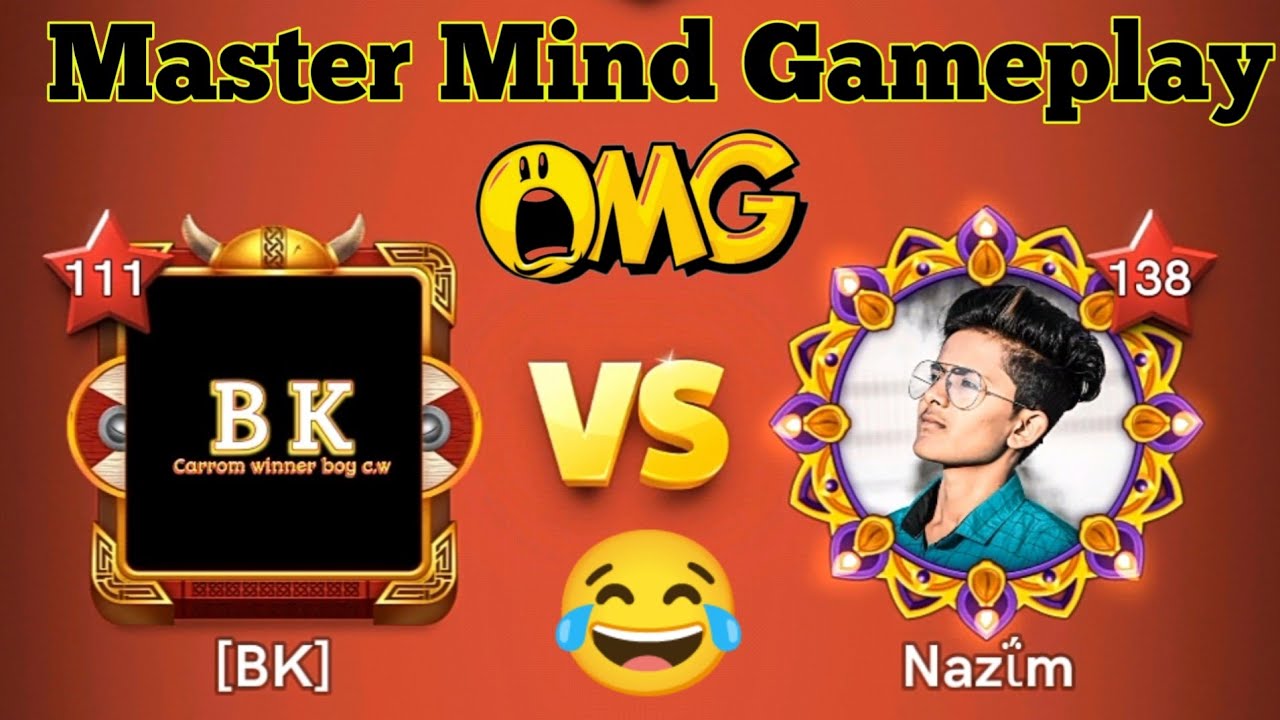 💥 Bk V/s @gamingnazim Master Mind Gameplay ⭐ Carrom Pool 💥