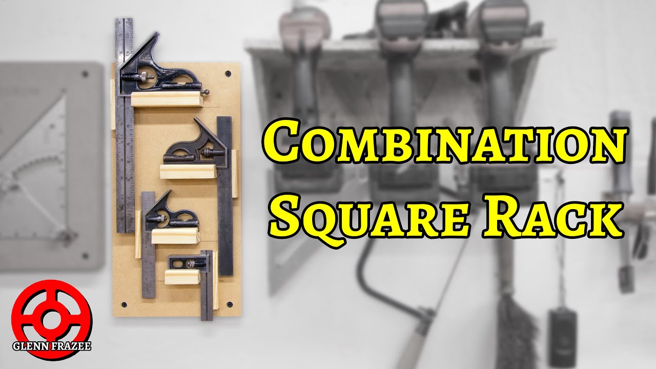 How to Make a Wall-Mount Combination Square Storage Rack | Workshop Organization