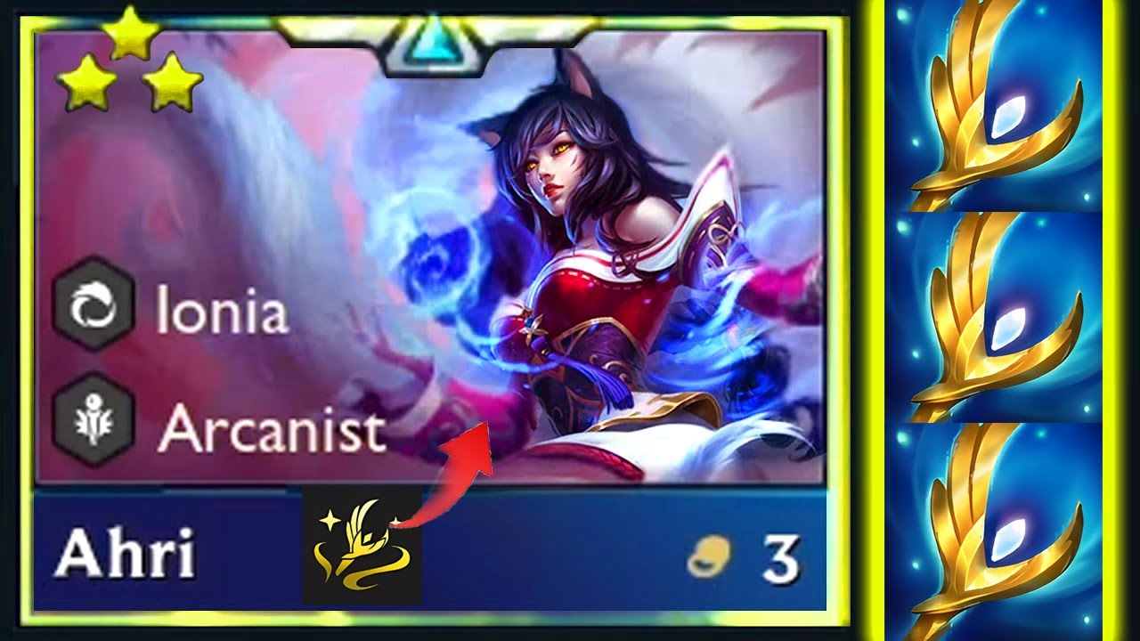 x3 Archangel's Ahri ⭐⭐⭐ With Seraphim's Staff Augment  ft. 7 Ionia | TFT SET 16