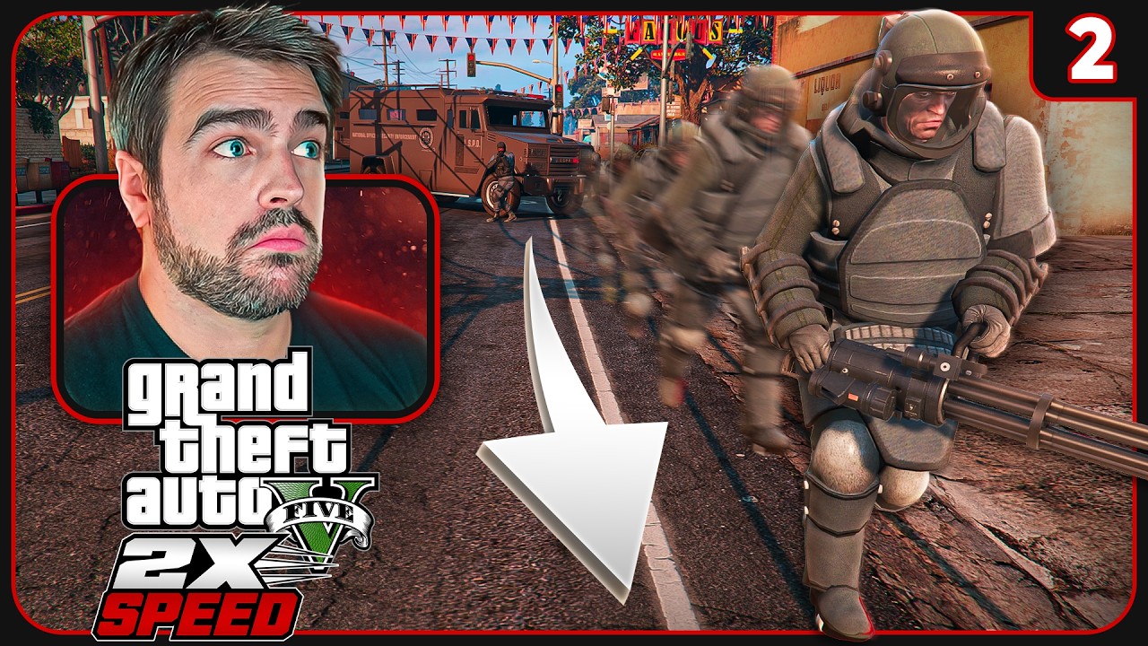 GTA 5, но всё ускорено в 2 раза! | Испытание &laquo;GTA 5 в 2 раза быстрее&raquo;, часть 2 &mdash; Полная трансляция