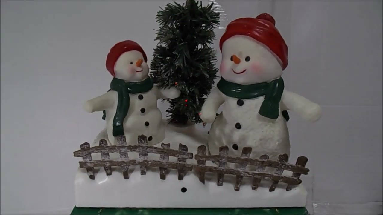 Rare Double Dancing Christmas Snowmen Singing 