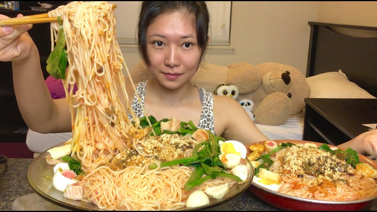 [EATING SHOW]【吃播】干捞螺蛳粉 DRY RIVER SNAILS RICE NOODLE [ENG SUB]