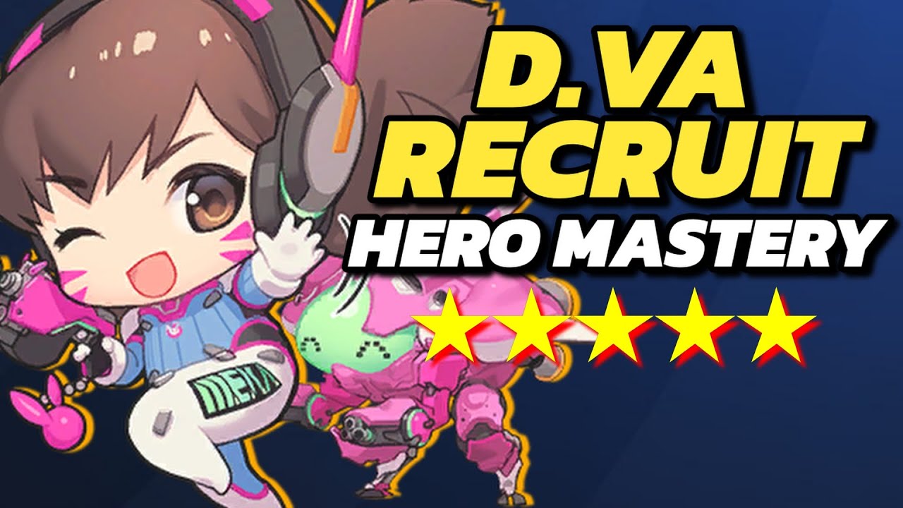 「Hero Mastery」 D.VA RECRUIT HIGH SCORE 5 STARS (Overwatch 2 Guide)