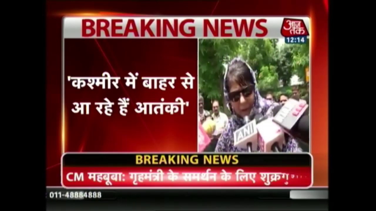 Mehbooba Mufti Meets Rajnath Singh To Discuss Kashmir Situation